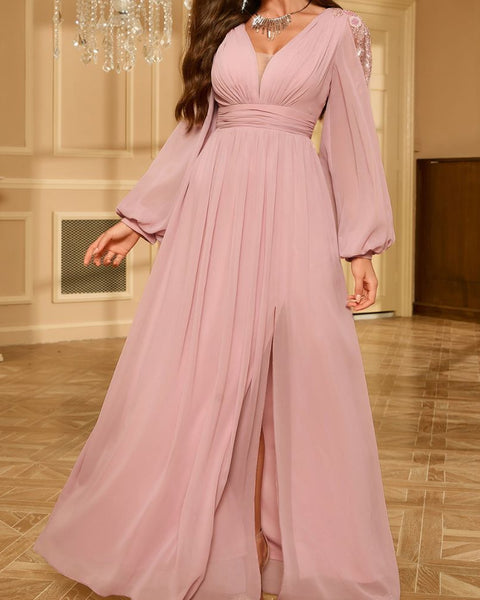 Robe mariage invitée rose poudré