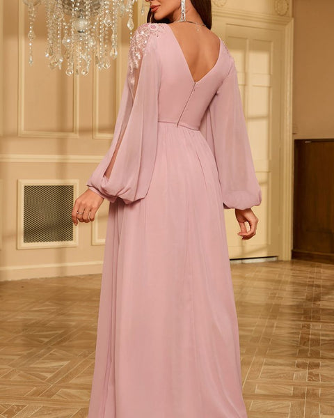 Robe mariage invitée rose poudré