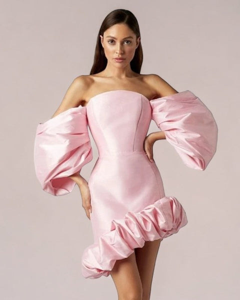 Robe bustier rose poudré