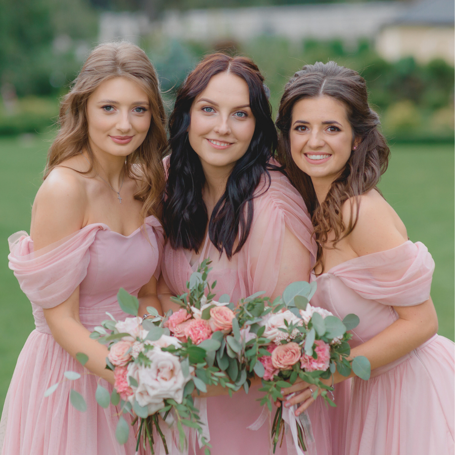 robe rose poudre demoiselle d'honneur