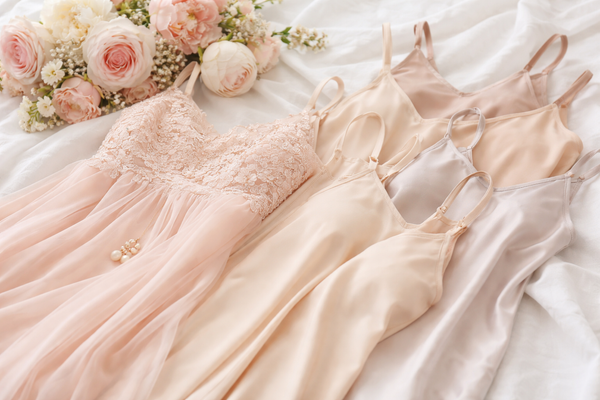 Quel fond de robe choisir avec une robe rose poudré ?