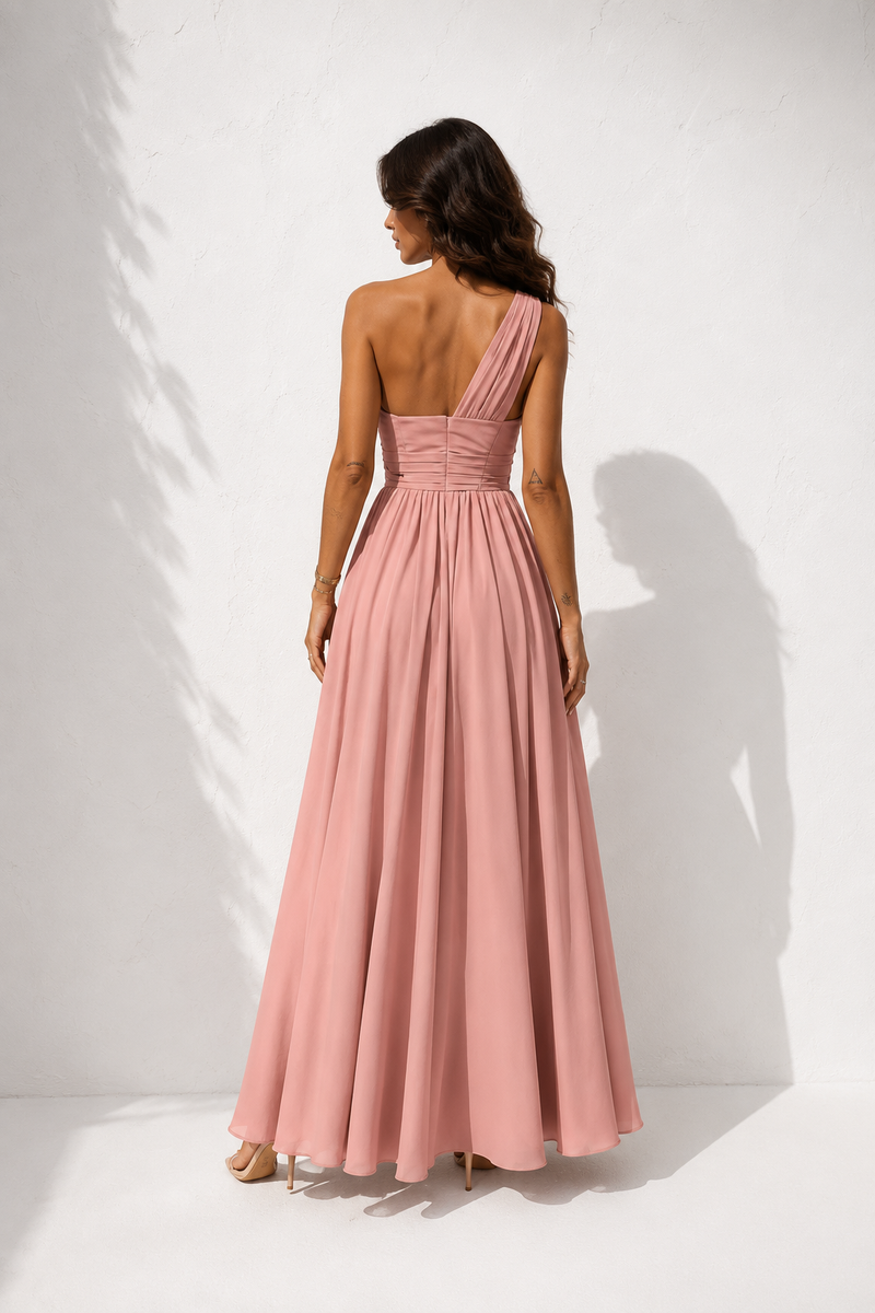 Robe cérémonie rose poudré