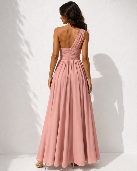 Robe cérémonie rose poudré