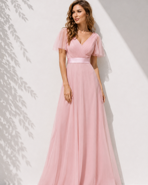 Robe rose poudré témoin de mariage