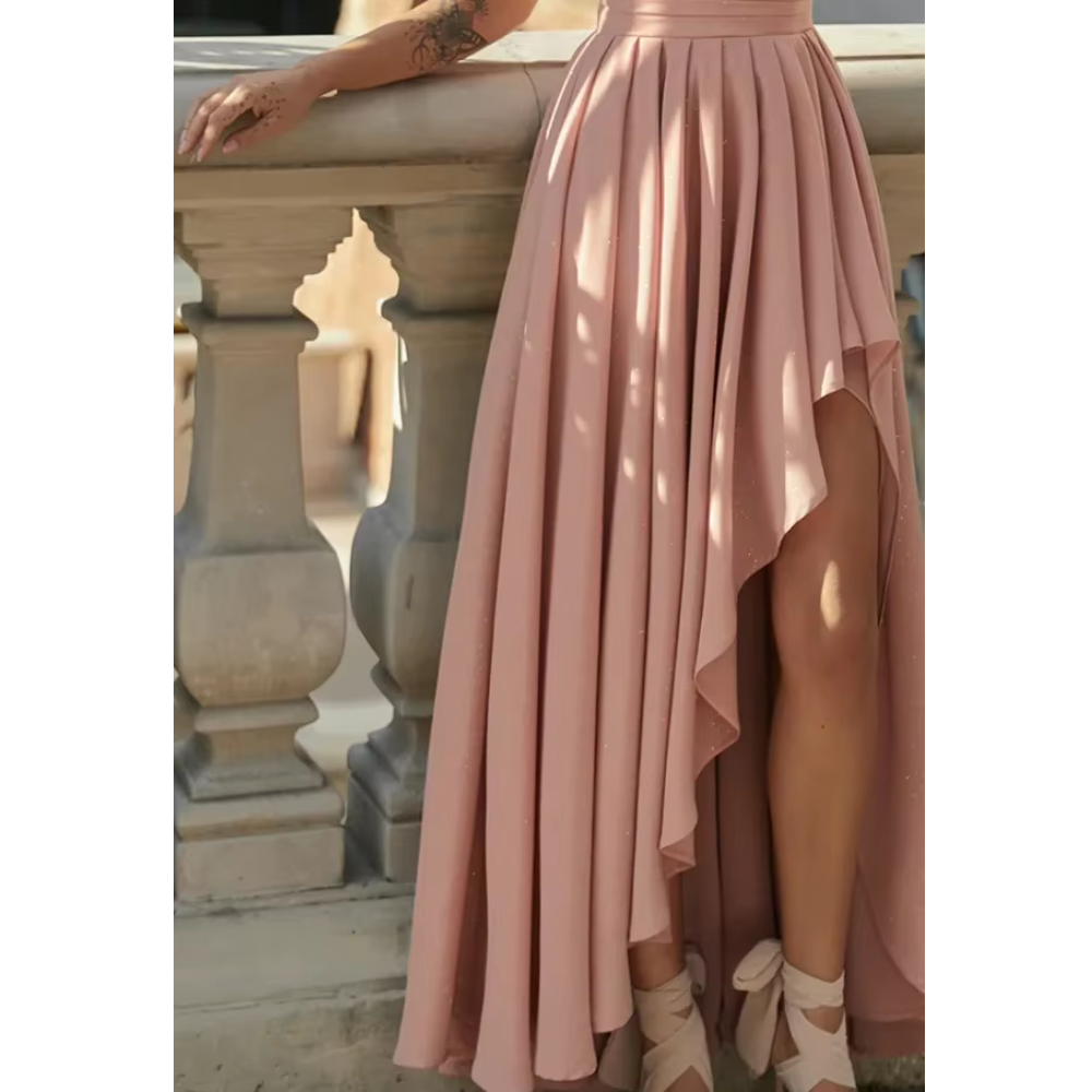 Robe cérémonie rose poudré