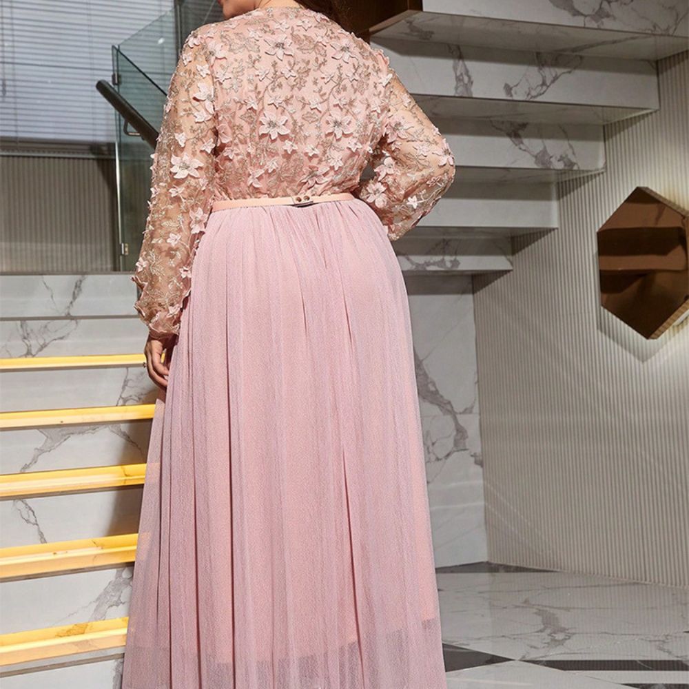 Robe rose poudré grande taille