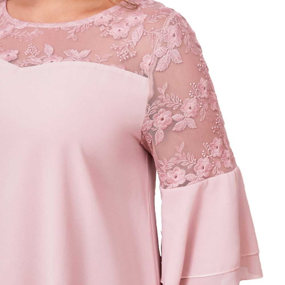 Robe trapèze rose poudré