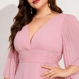 Robe rose poudré grande taille