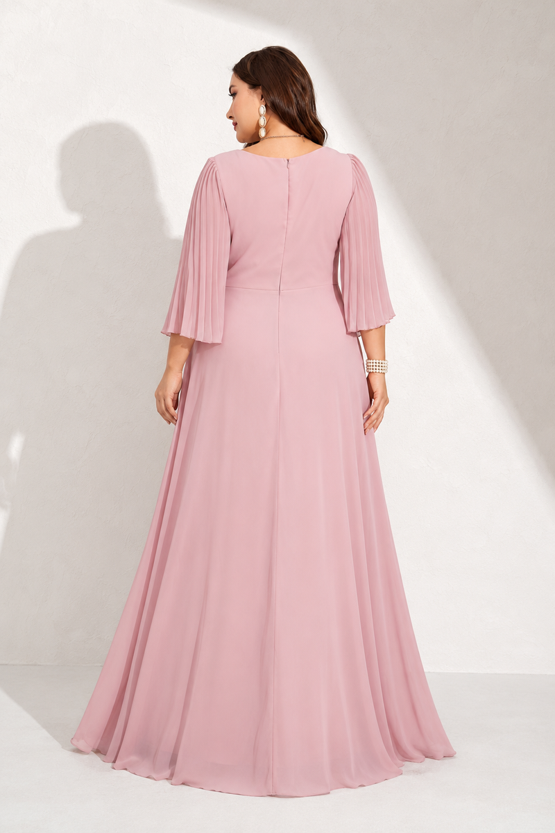 Robe rose poudré grande taille
