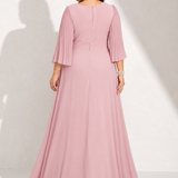 Robe rose poudré grande taille