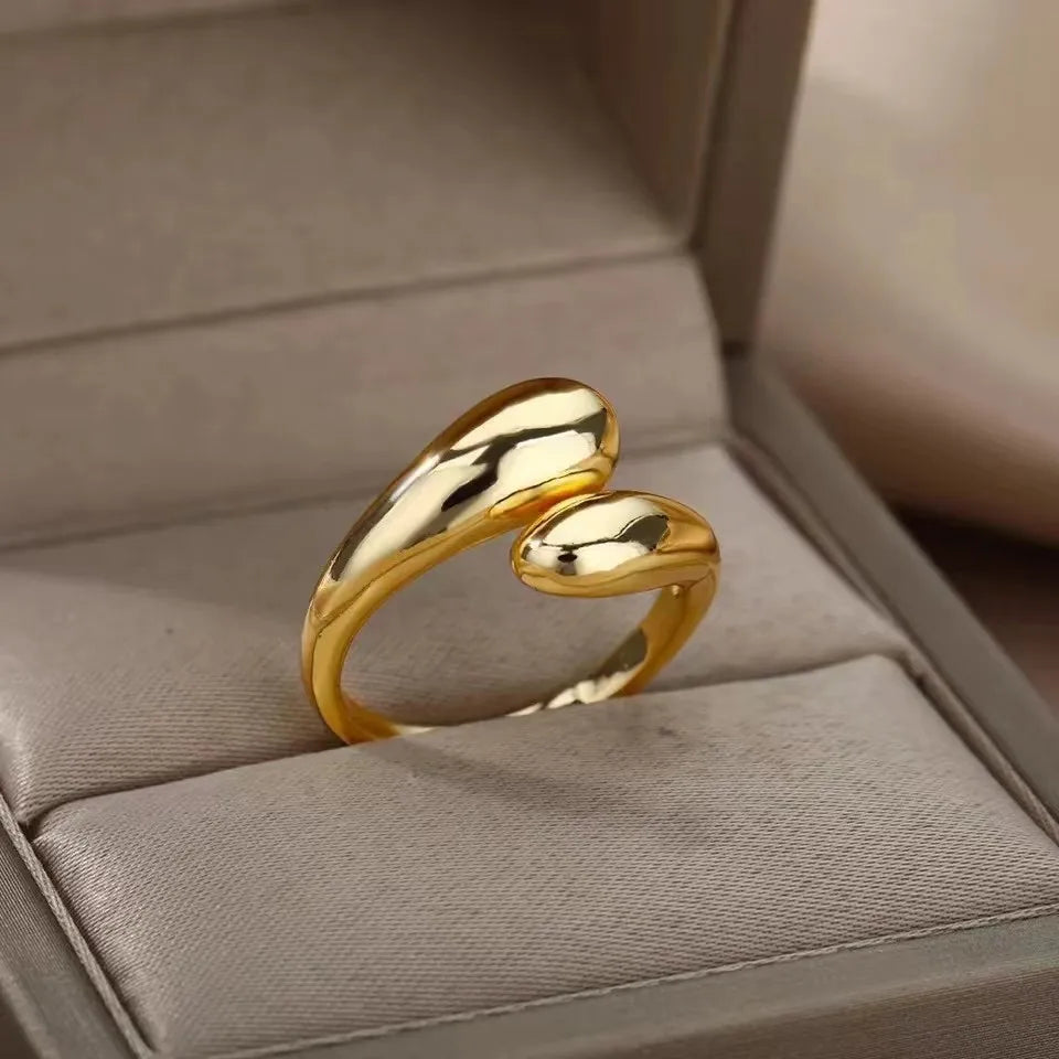 Bague goutte or