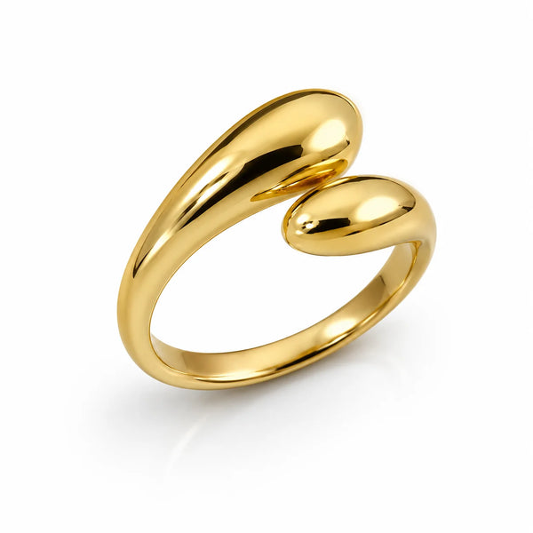 Bague goutte or