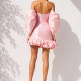Robe bustier rose poudré