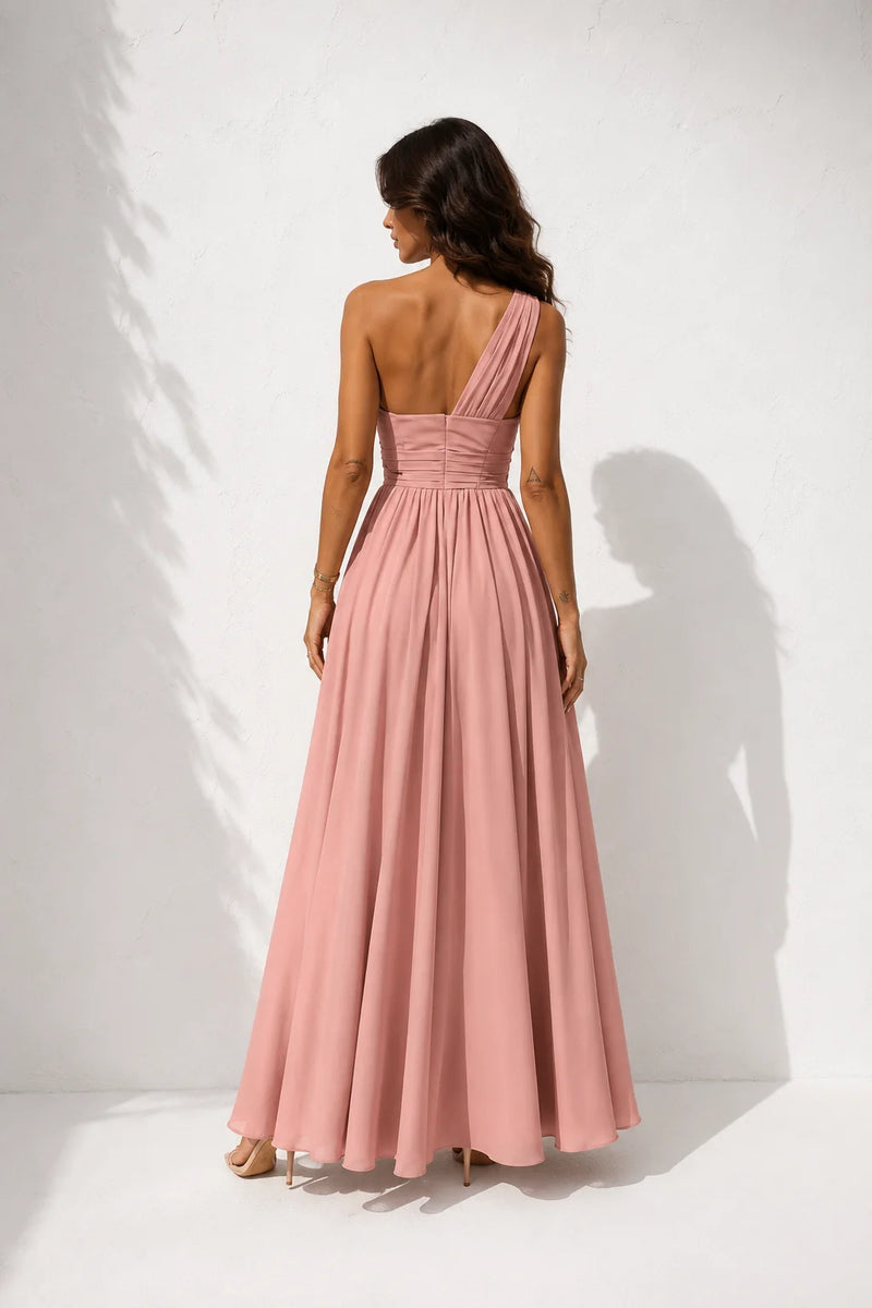 Robe cérémonie rose poudré