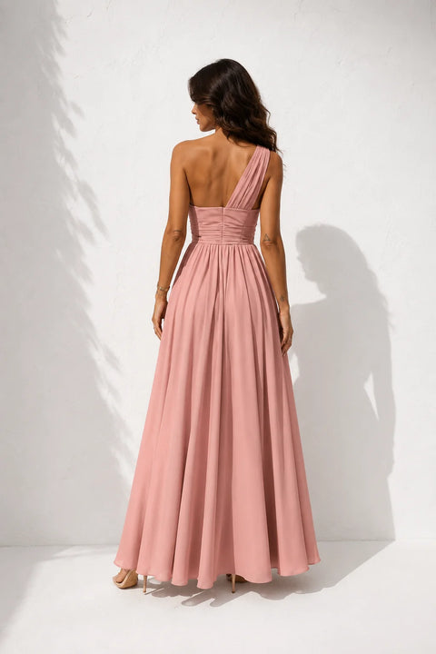 Robe cérémonie rose poudré
