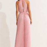 Robe Cocktail Rose Poudré Combinaison Pantalon Femme