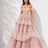 Robe de mariée rose poudré