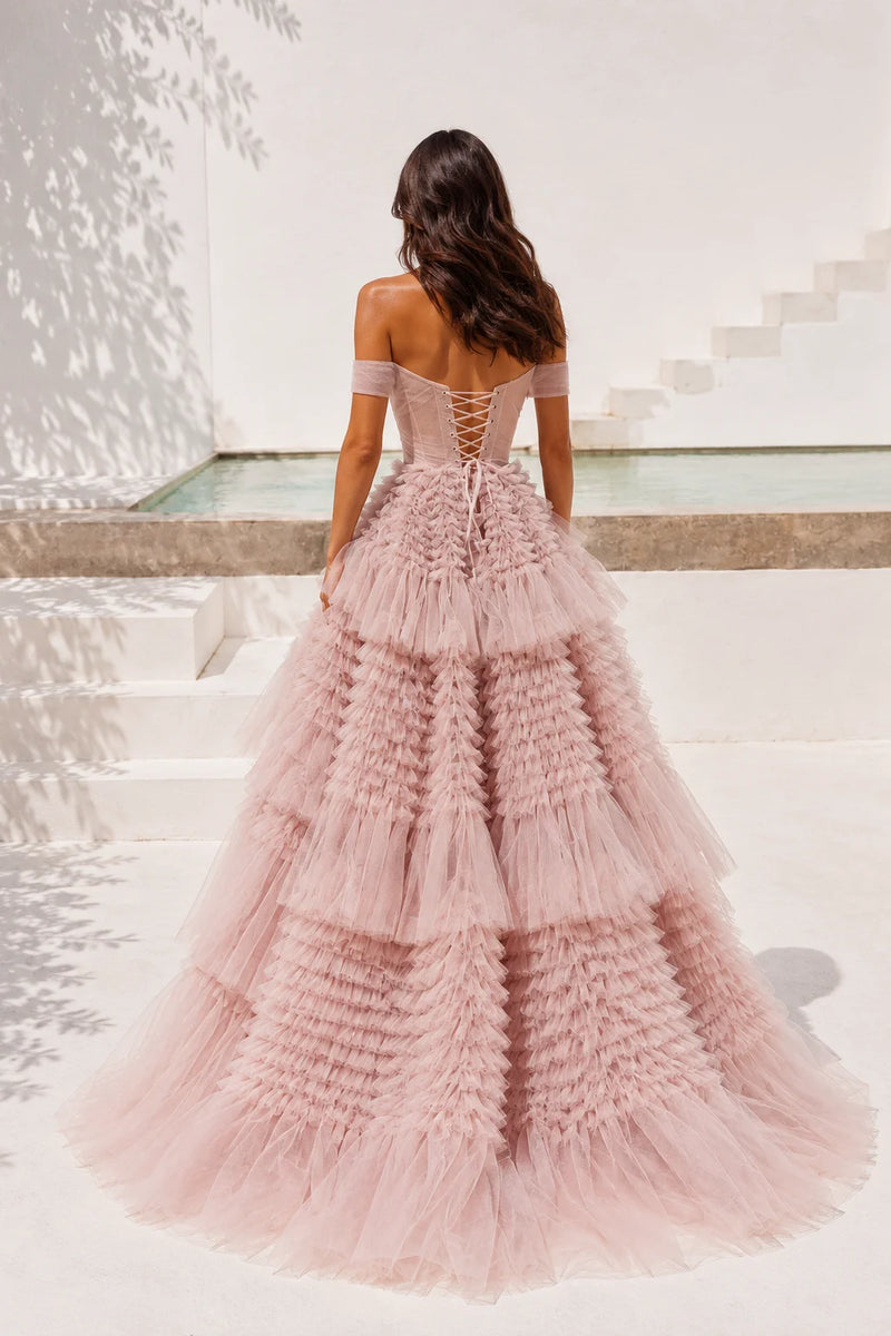 Robe de mariée rose poudré