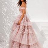 Robe de mariée rose poudré