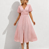 Robe Femme Rose Poudré pas Cher