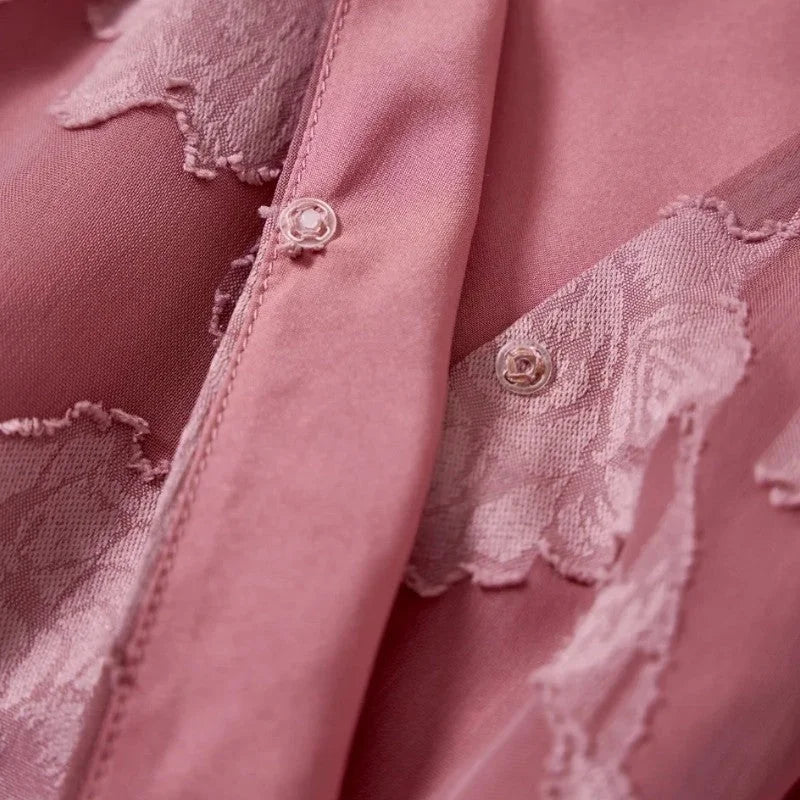 Robe fleurie rose poudré