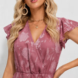 Robe fleurie rose poudré