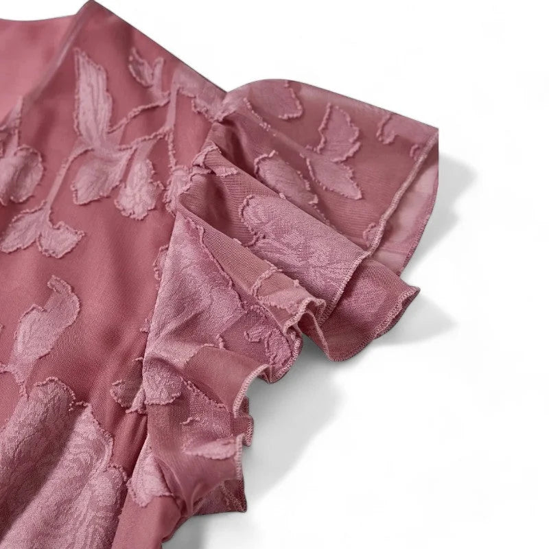 Robe fleurie rose poudré