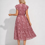 Robe fleurie rose poudré