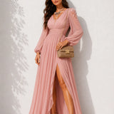 Robe mariage invitée rose poudré