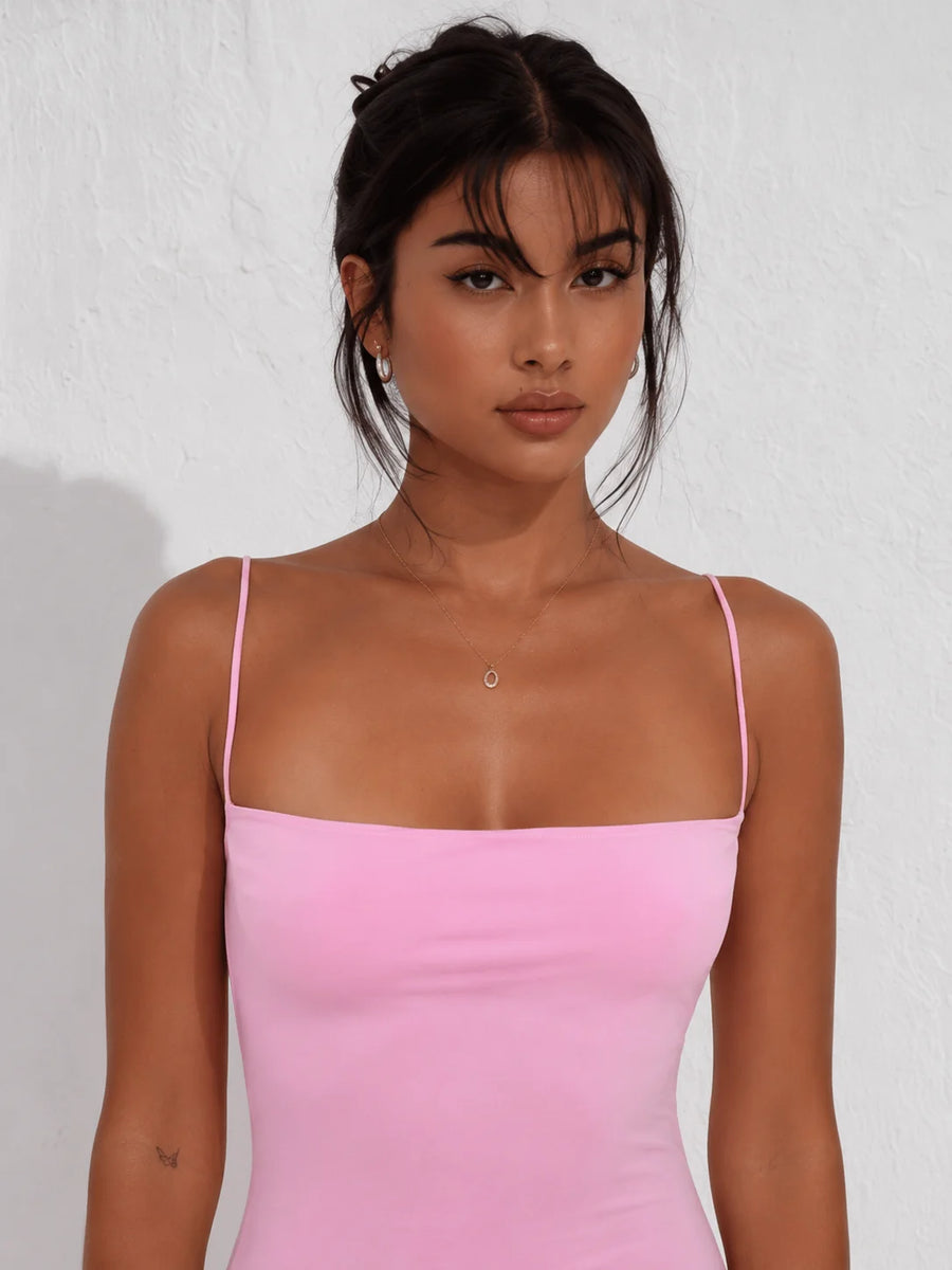 Robe Moulante Rose Poudré