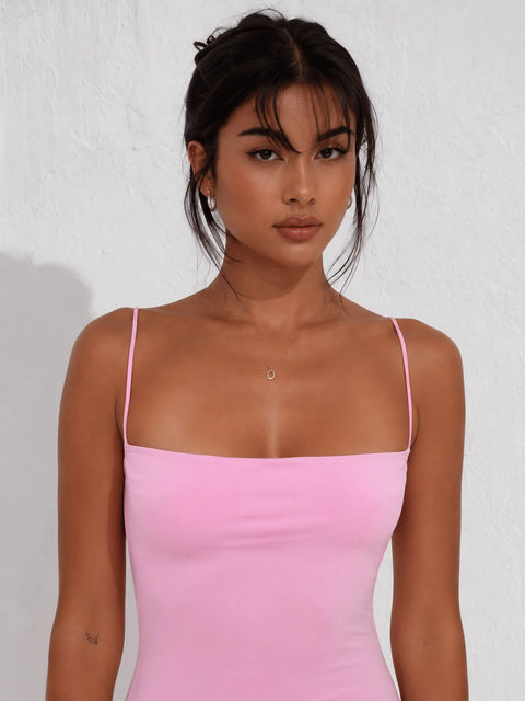 Robe Moulante Rose Poudré
