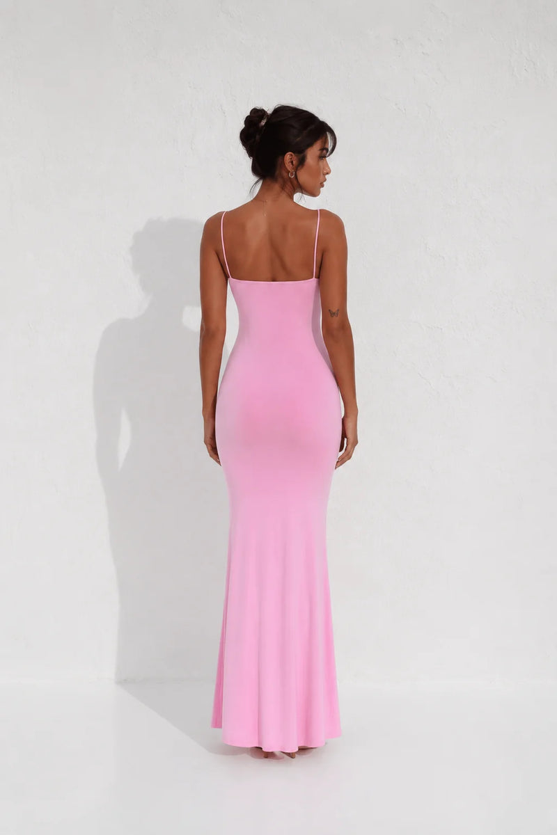Robe Moulante Rose Poudré