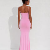Robe Moulante Rose Poudré