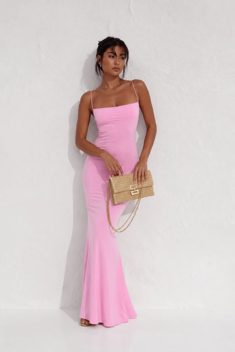 Robe Moulante Rose Poudré