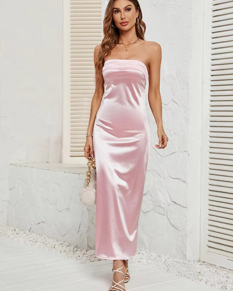 Robe Printemps Rose Poudrée