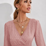 Robe Rose Poudré à Pois