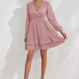 Robe Rose Poudré à Pois