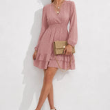 Robe Rose Poudré à Pois