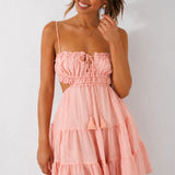 Robe rose poudré bohème