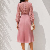 Robe rose poudré grande taille