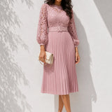 Robe rose poudré grande taille