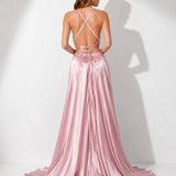 Robe fluide rose poudré