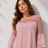 Robe plissée rose poudré