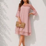 Robe plissée rose poudré